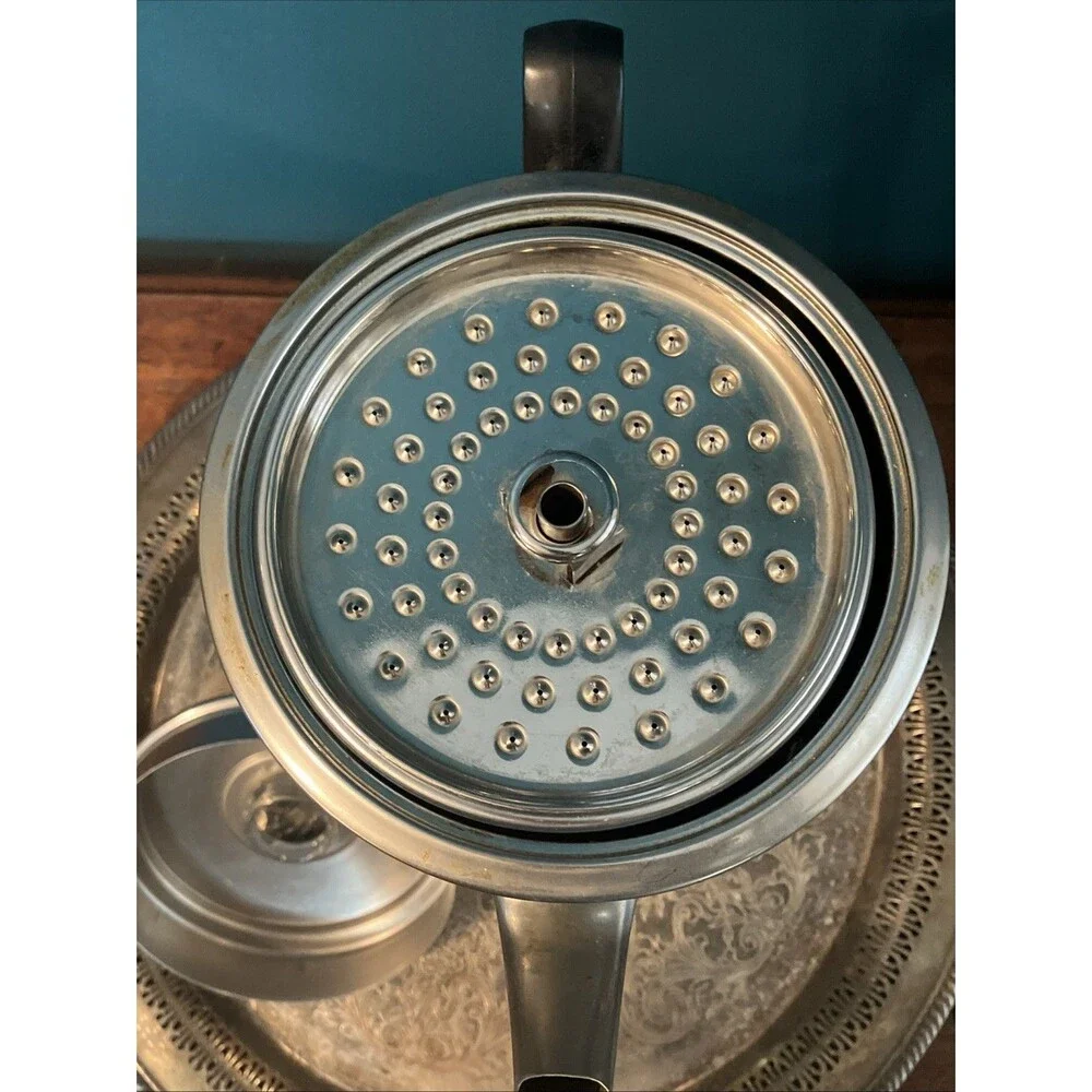 Vintage Universal 4582 Coffeematic Chrome Percolator Coffee Maker NO CORD Parts